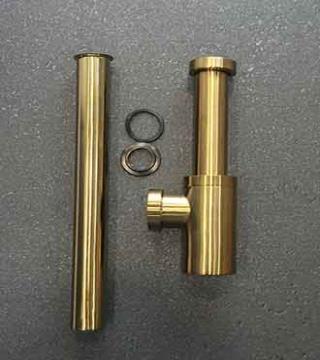 سیفون روشویی استیل طلا مات L 3