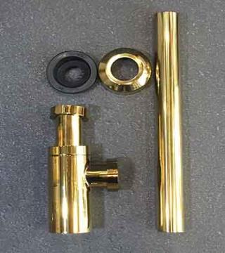 سیفون روشویی طلایی استیل L 5 