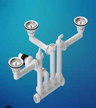 سیفون سینک ظرفشویی 3 لگنه